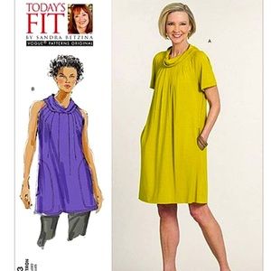 Vogue V1173 Sandra Betzina Today’s Fit Sewing Pattern OSZ Dress and Tunic